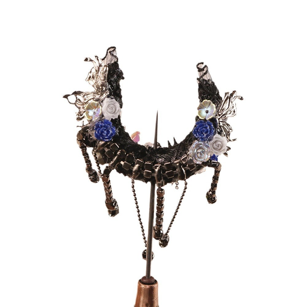 Wholesale Dark Black Moon Tassel Heavy Nepal Beads Pen Beads