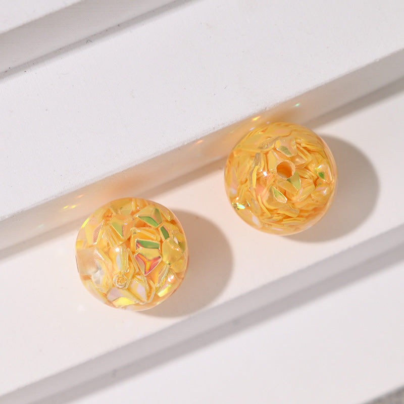 Wholesale 10pcs/pack Colored diamond sequins straight hole resin beads