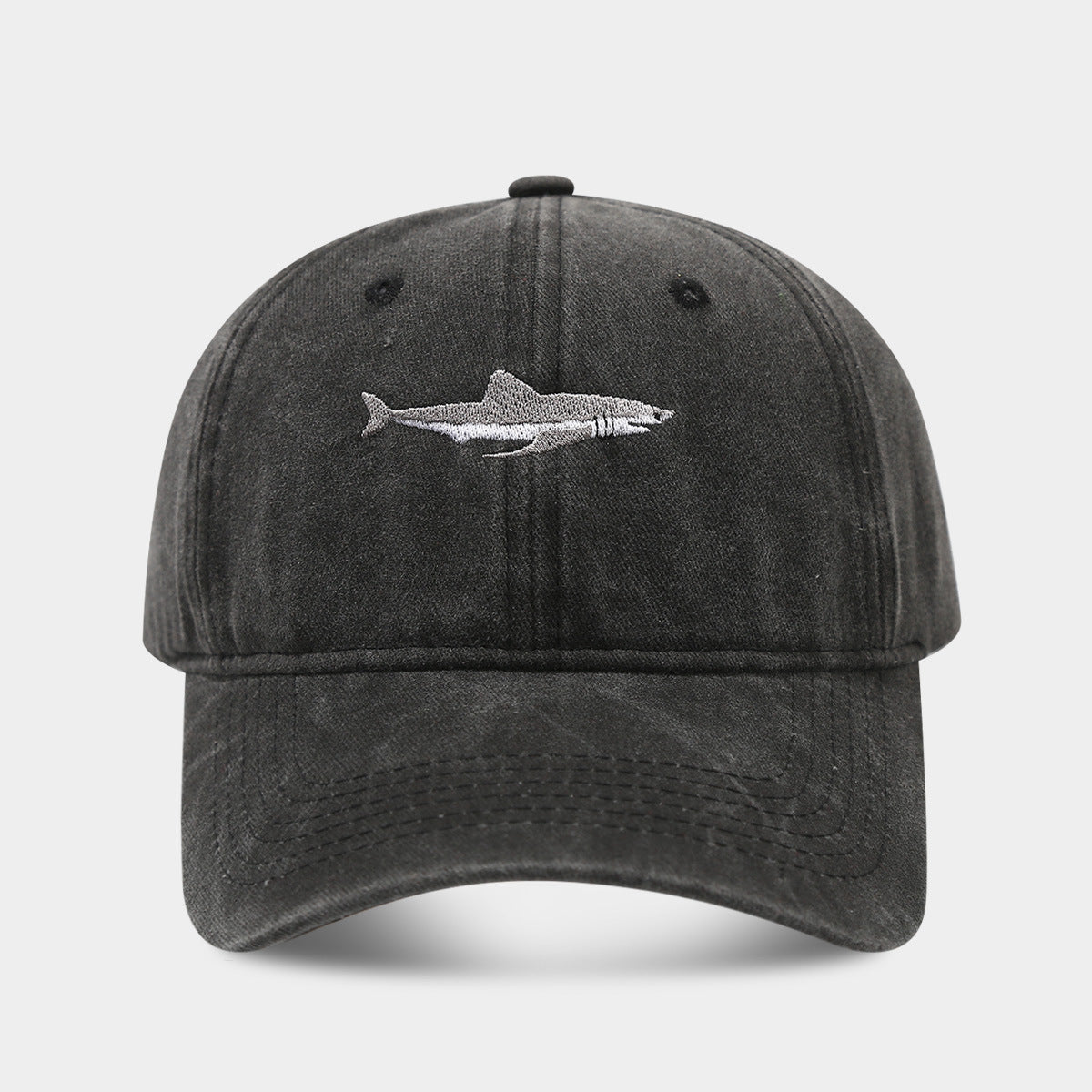 Wholesale Shark Baseball Cap Washed Trend Women's Sunshade Cap