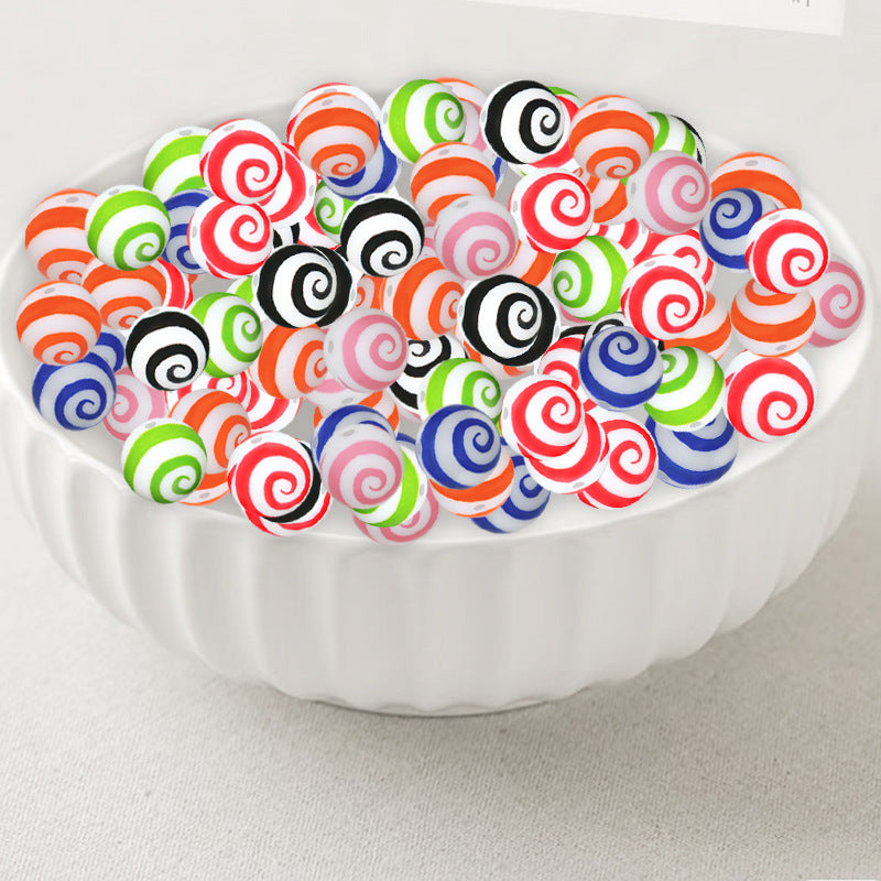 Wholesale 50PCS 15mm Leopard Print Silicone Balls