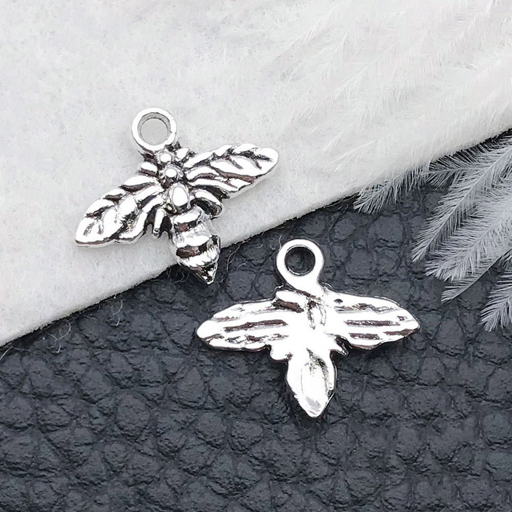 Wholesale Bee Chrysanthemum Honey Alloy DIY Necklace Bracelet Pendant
