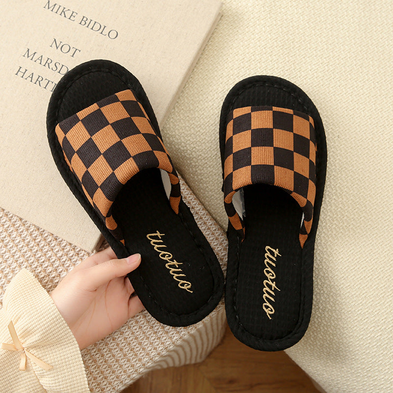 Wholesale Non-slip soft-soled couple indoor silent cloth-soled slippers