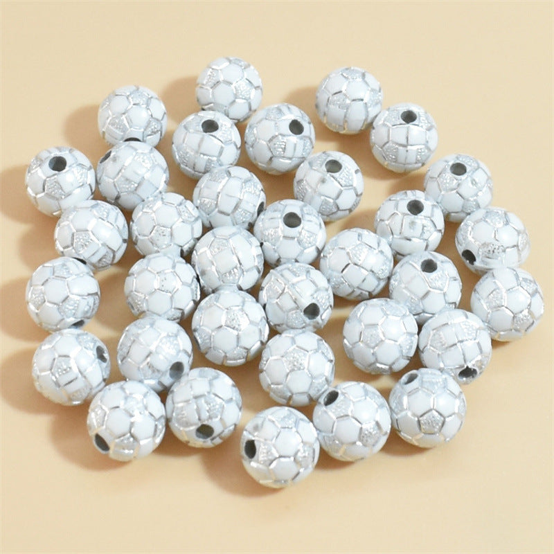 Al por mayor 50 piezas de 50 piezas/paquete de 10 mm de fútbol tenis tenis de béisbol baloncesto de color acrílico mixto