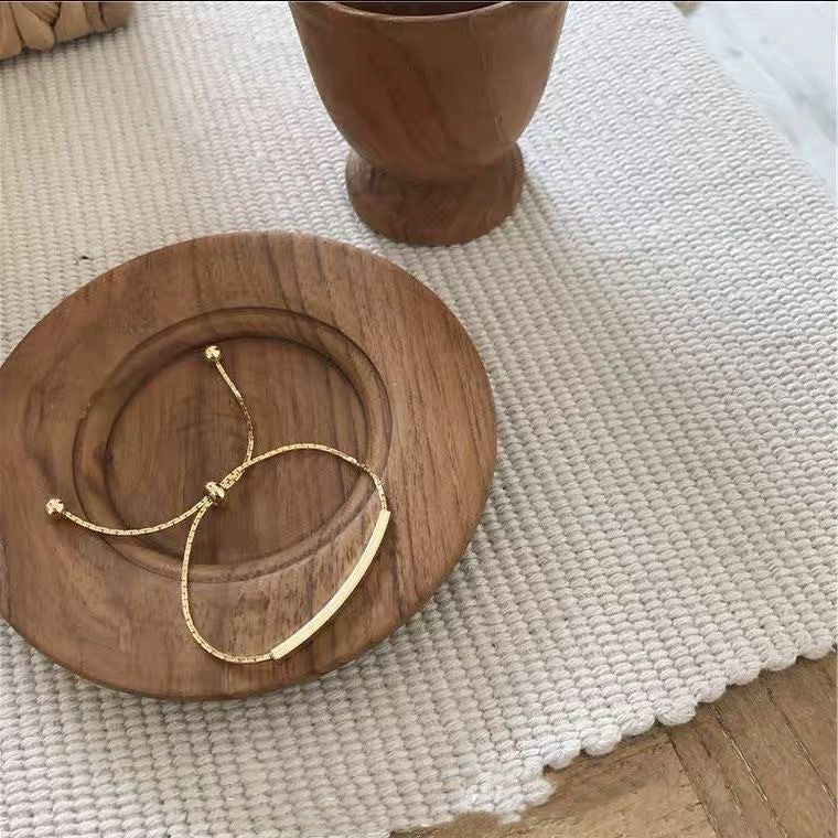 Wholesale Titanium Steel Pull Adjustable Letter Bracelet