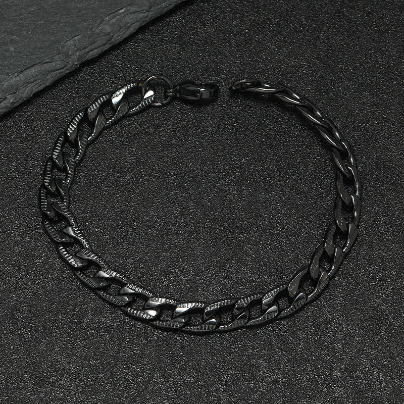 Wholesale Hip hop trendy Cuban chain titanium bracelet