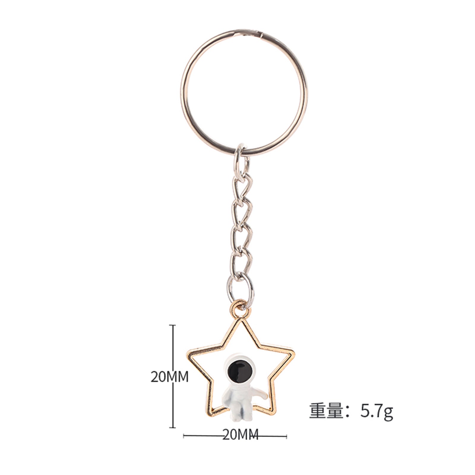 Wholesale Moon Star Astronaut Zinc Alloy Keychain