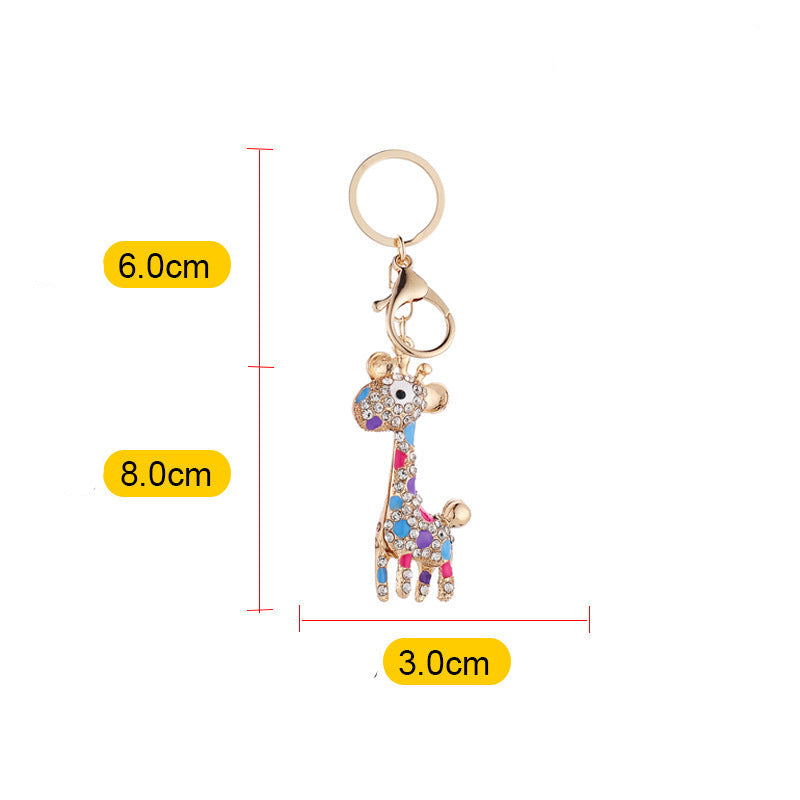 Wholesale Cute Metal Giraffe Keychain