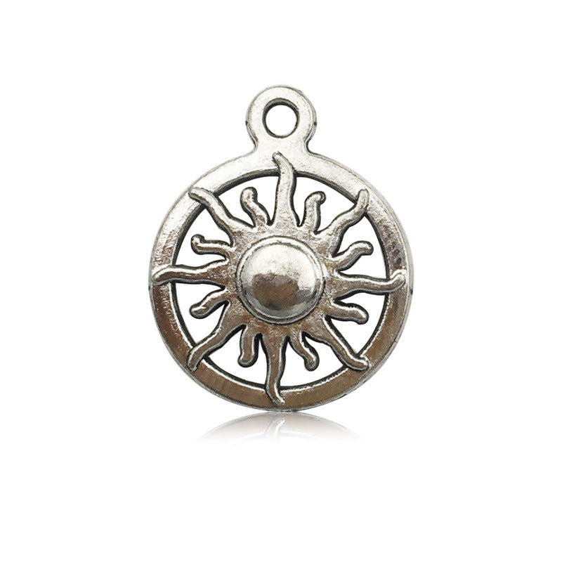 Wholesale Alloy Vintage Tibetan Silver Sun Moon DIY Necklace Bracelet Pendant