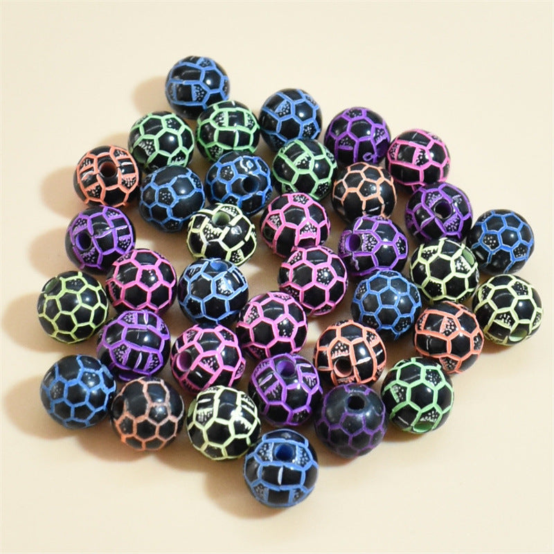 Al por mayor 50 piezas de 50 piezas/paquete de 10 mm de fútbol tenis tenis de béisbol baloncesto de color acrílico mixto