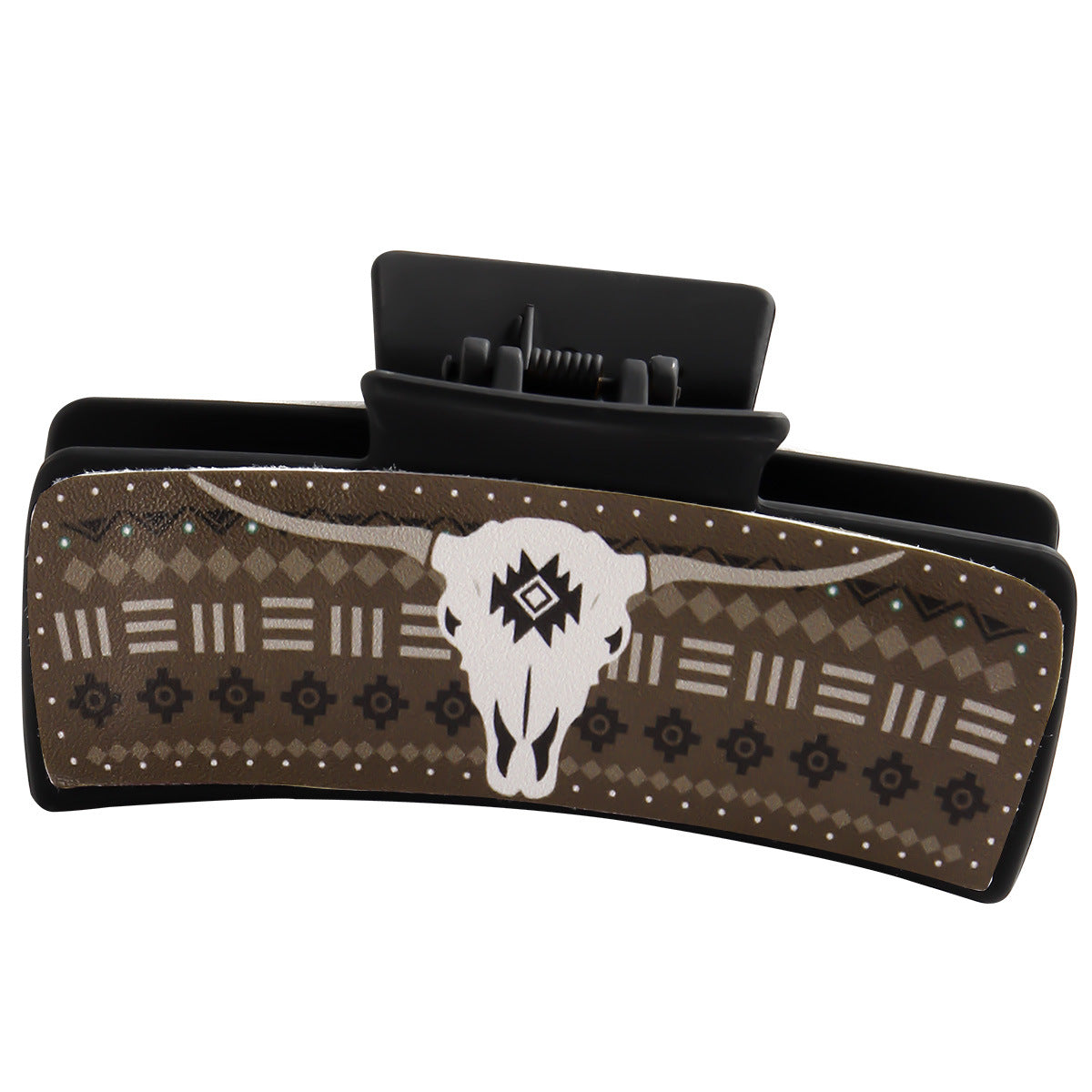 Wholesale Fengpin Leather Pu Multi-Color Bull Head Square Hair Clip