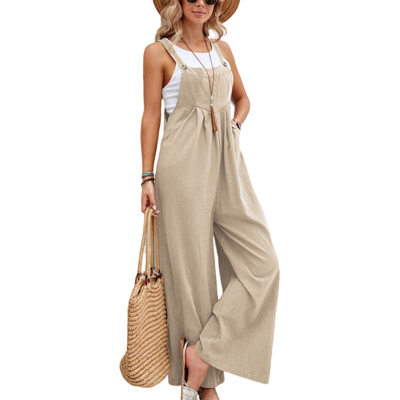 Wholesale Solid Color Casual Design Overalls for Women