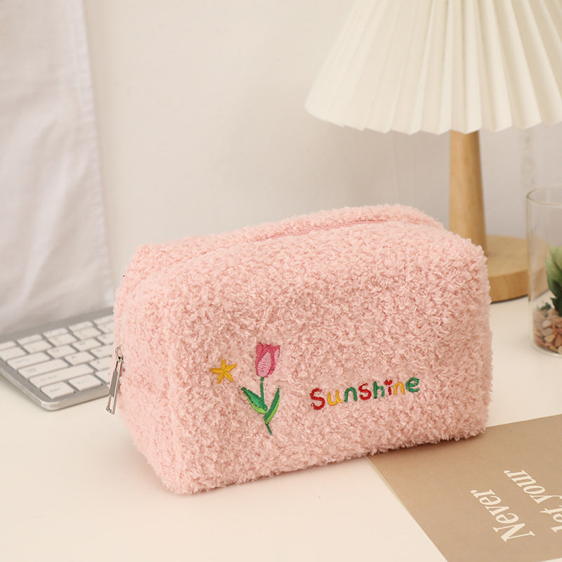 Wholesale Plush Storage Bag Jinxiang Cosmetic Bag Large Capacity Advanced Toiletry Portable Travel Japanese Cosmetic Bag