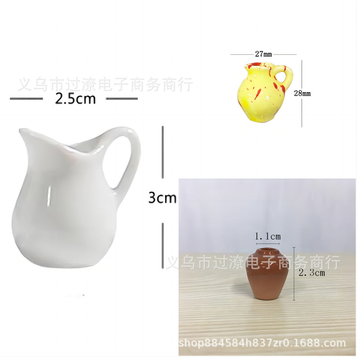Wholesale Cute refrigerator magnet double door net red ins resin magnet mini vase three-dimensional set of personality creative decoration