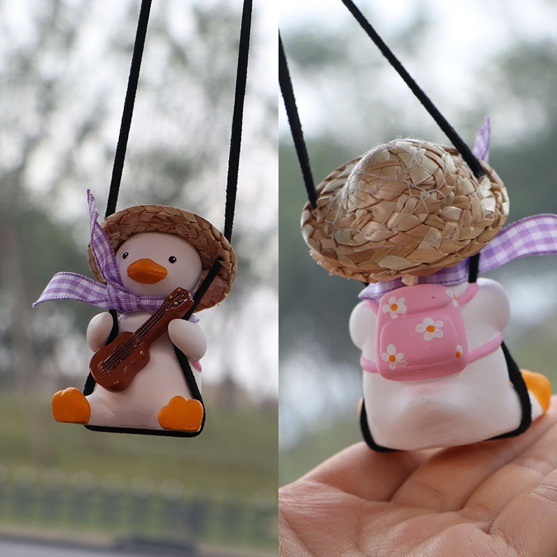 Wholesale Swing Duck Car Mounted Fragrance Expanding Stones Pendants
