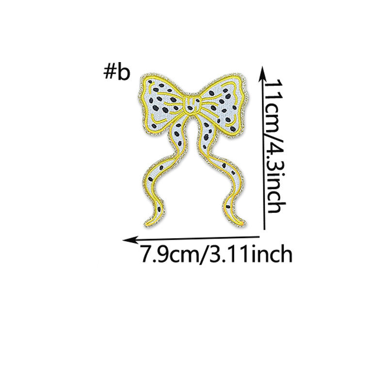 Wholesale Bow embroidery  fabric appliqué  sequins
