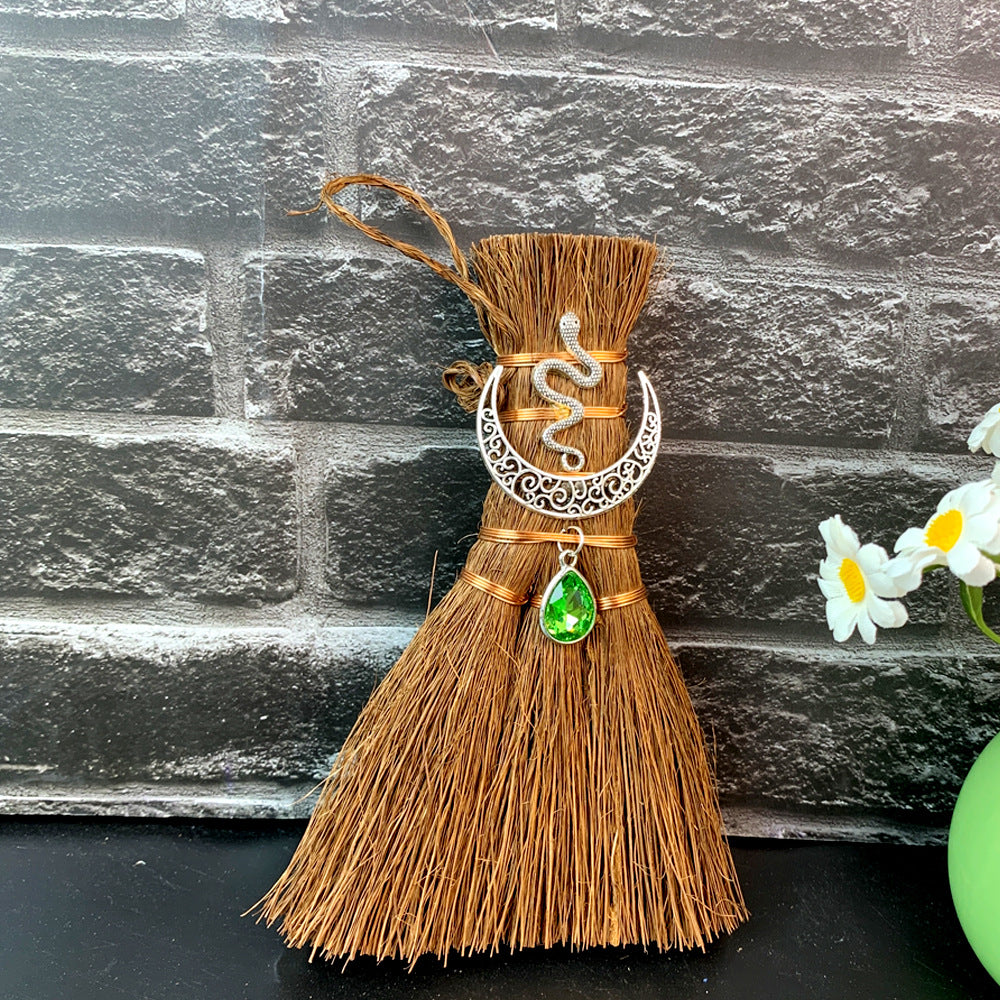 Wholesale 14*9*2CM Witch Mini Brown Broom Pendant Decoration