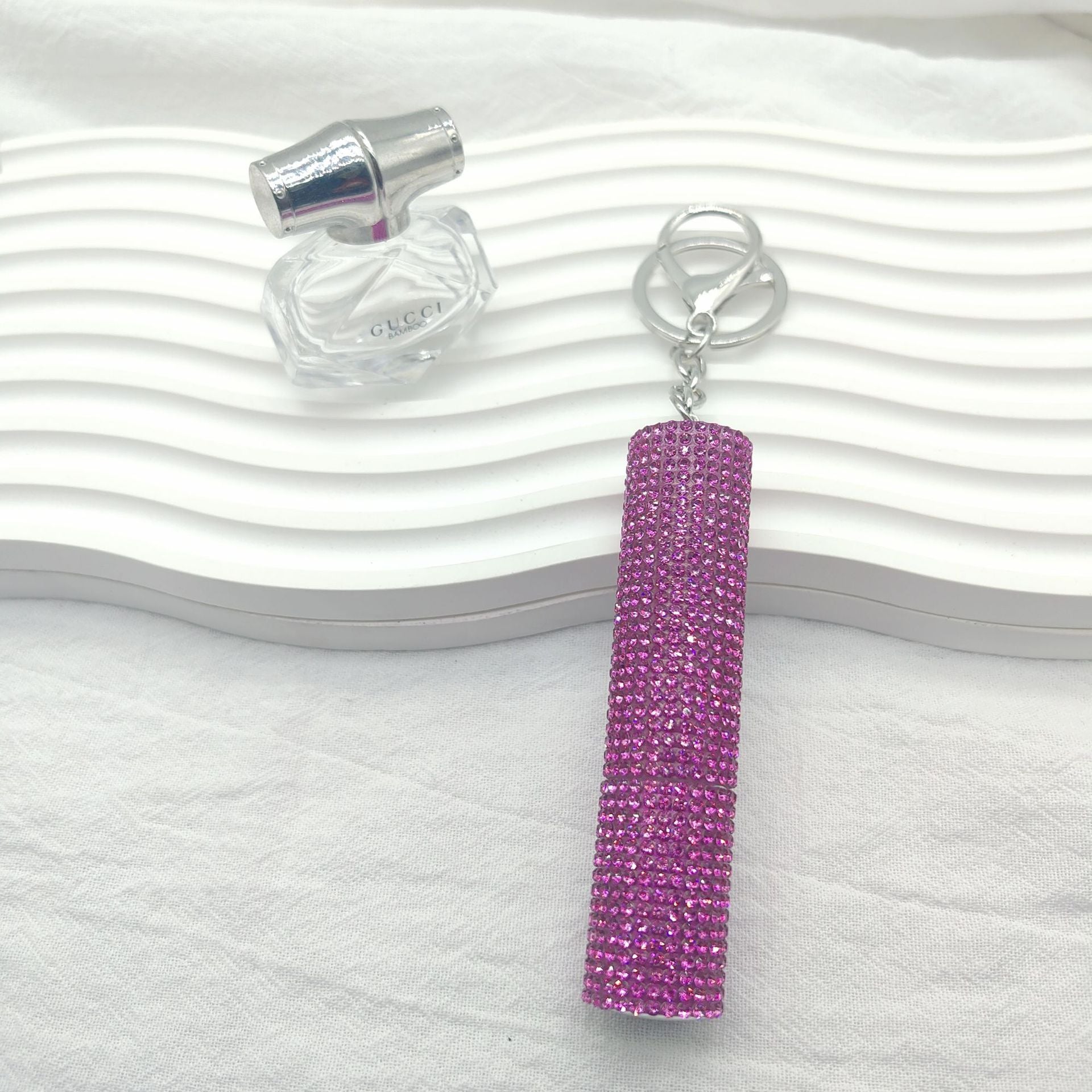 Wholesale  Full Diamond Creative Mini 10ml Perfume Bottling Keychain