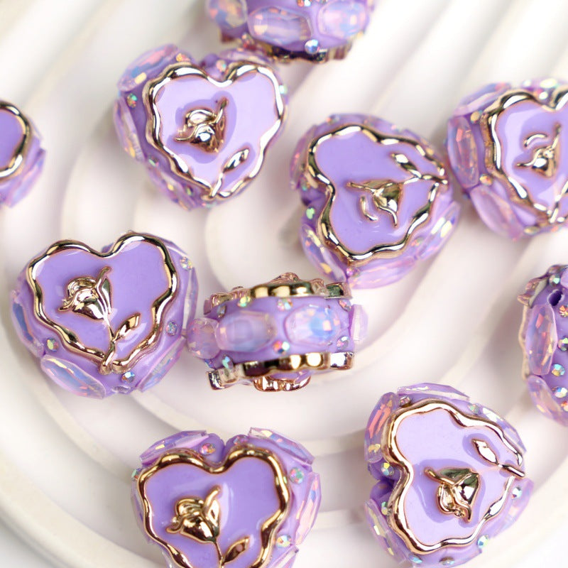 Wholesale Love Heavy Industry Rose Diamond Beads
