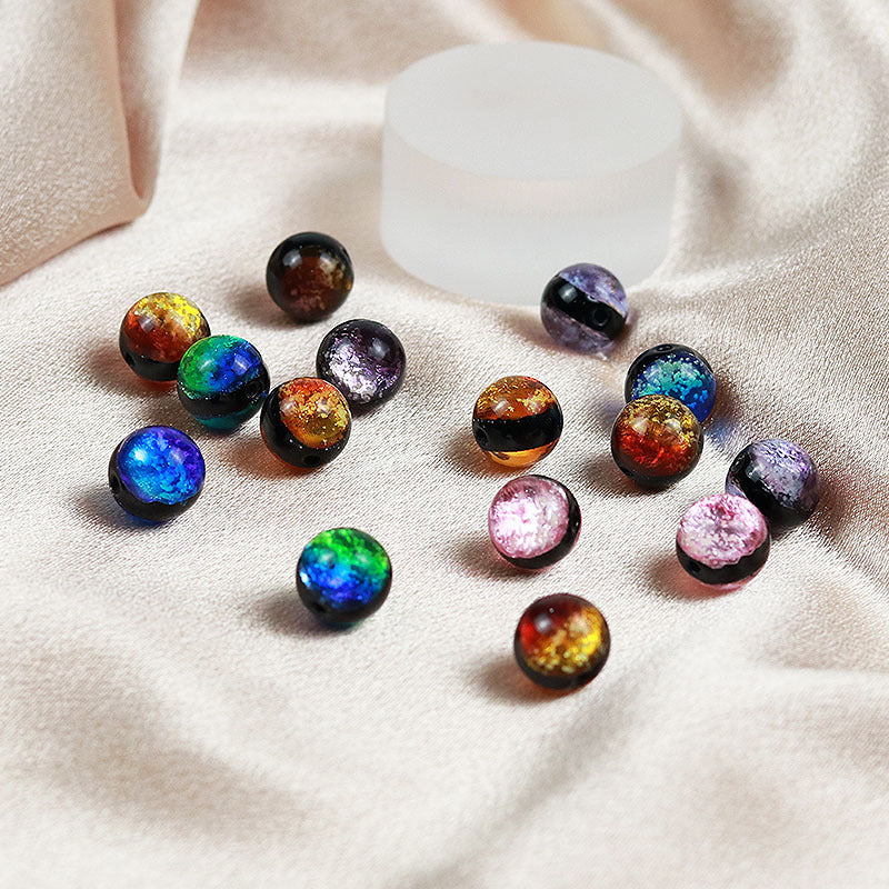 Cuentas de dispersión de color luminoso de vidrio de doble lados al por mayor de 20 piezas cuentas