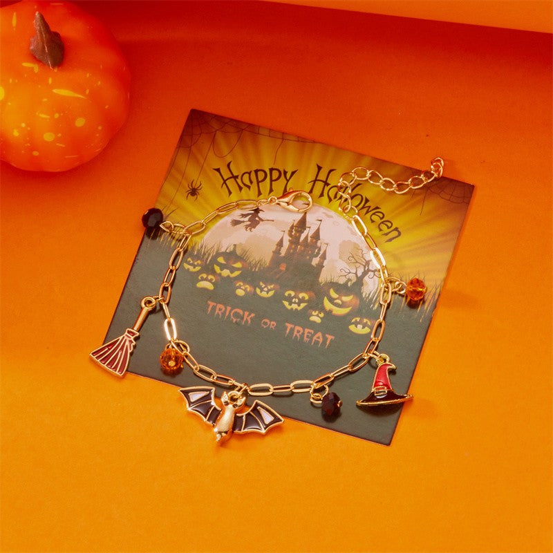 Wholesale  Pumpkin Ghost Paper Card Bracelet
