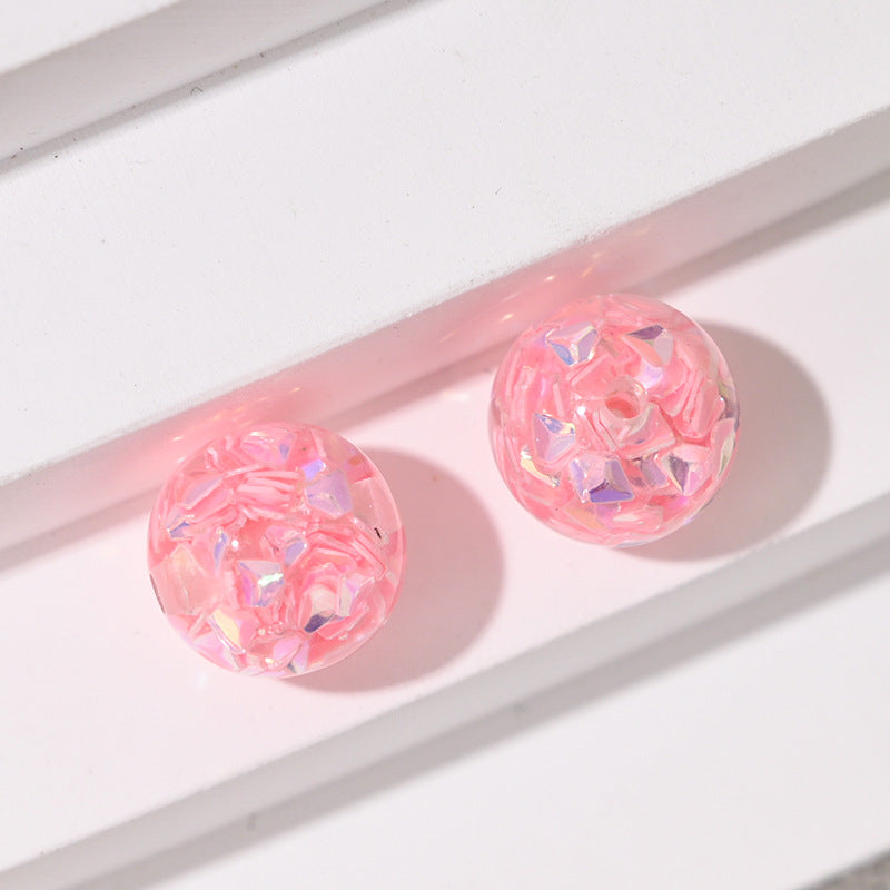 Wholesale 10pcs/pack Colored diamond sequins straight hole resin beads