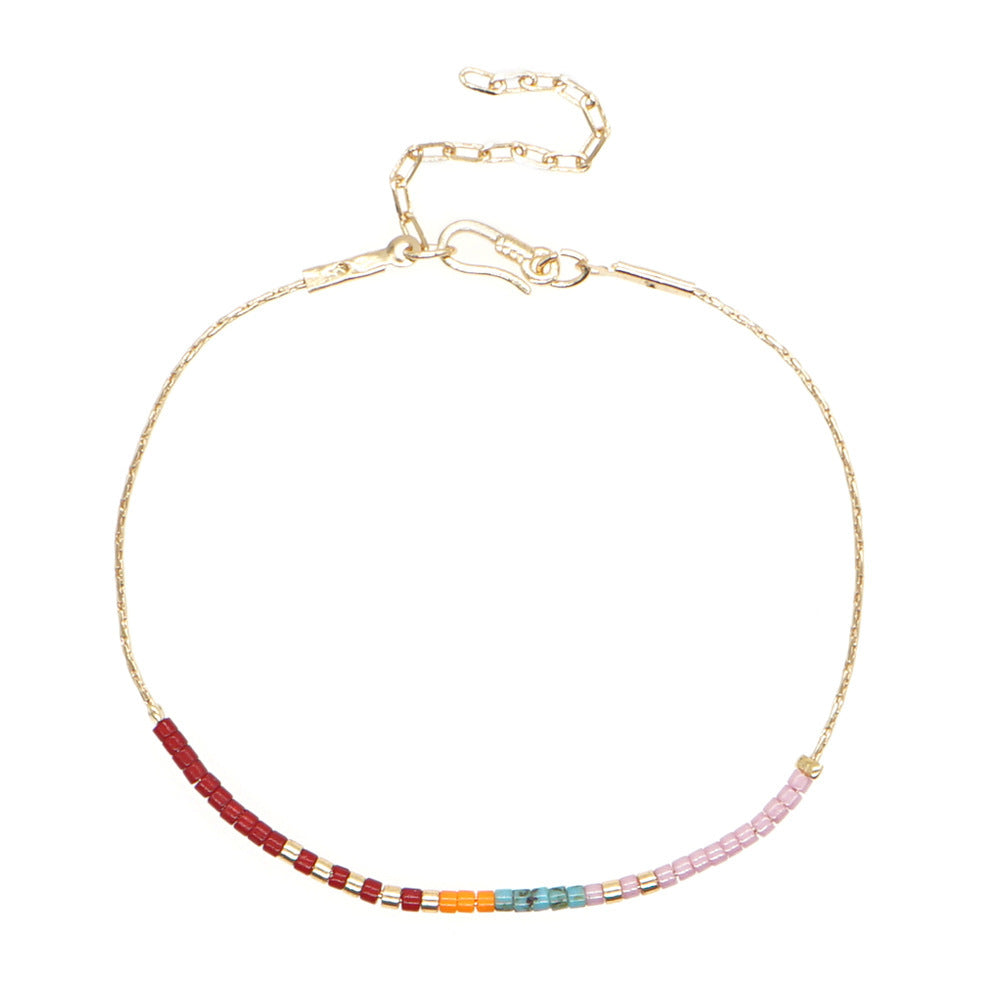 Wholesale Morse Code Imported Rice Beads Bracelet