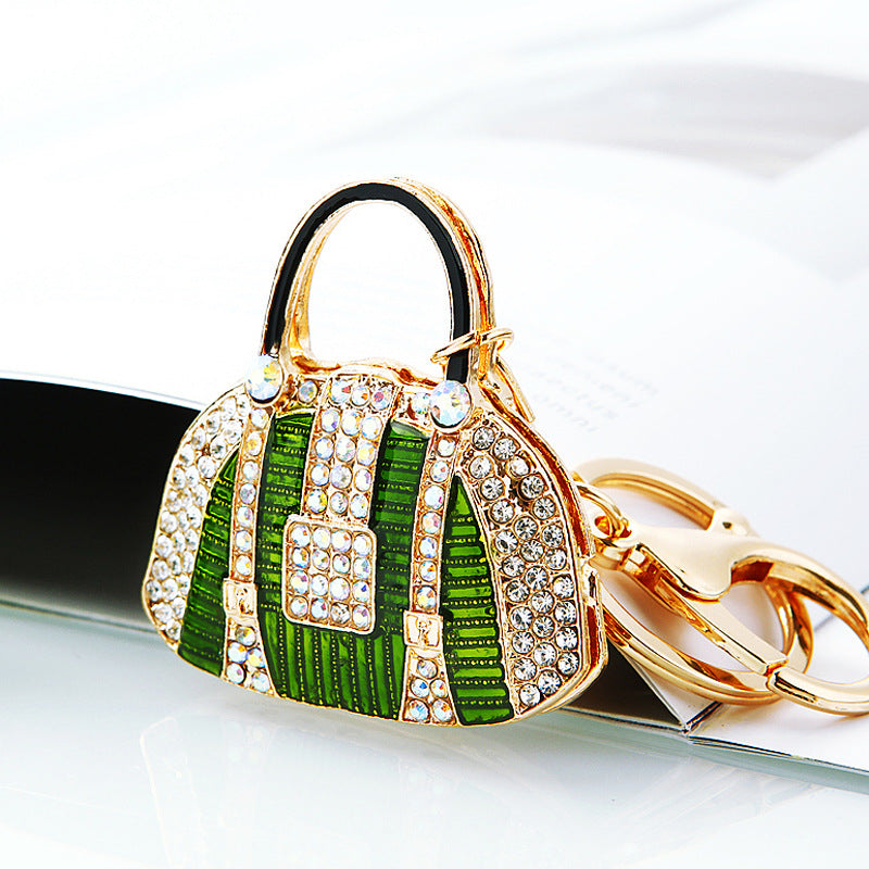 Wholesale Diamond Small Shoulder Bag Metal Keychain