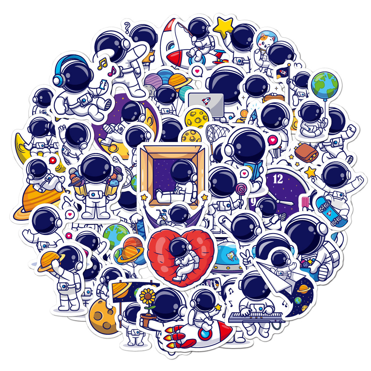 Wholesale 50pcs/pack Small Cute Cartoon Graffiti Stickers with Adhesive Stickers