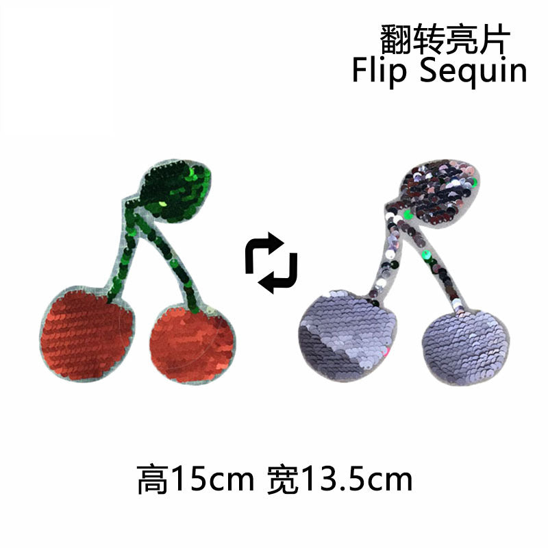 Wholesale Watermelon Sequin Flip Patch Strawberry Flip Sequin Patch