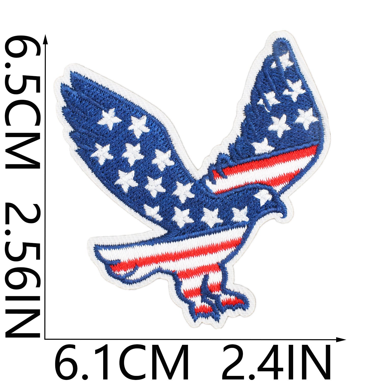 Wholesale Independence Day Flag Torch Patch Bag Embroidery Sticker Eagle
