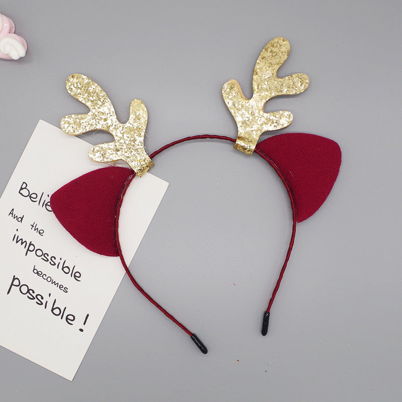 Wholesale Christmas Plush Bow Headband OLY-HD-XHX001