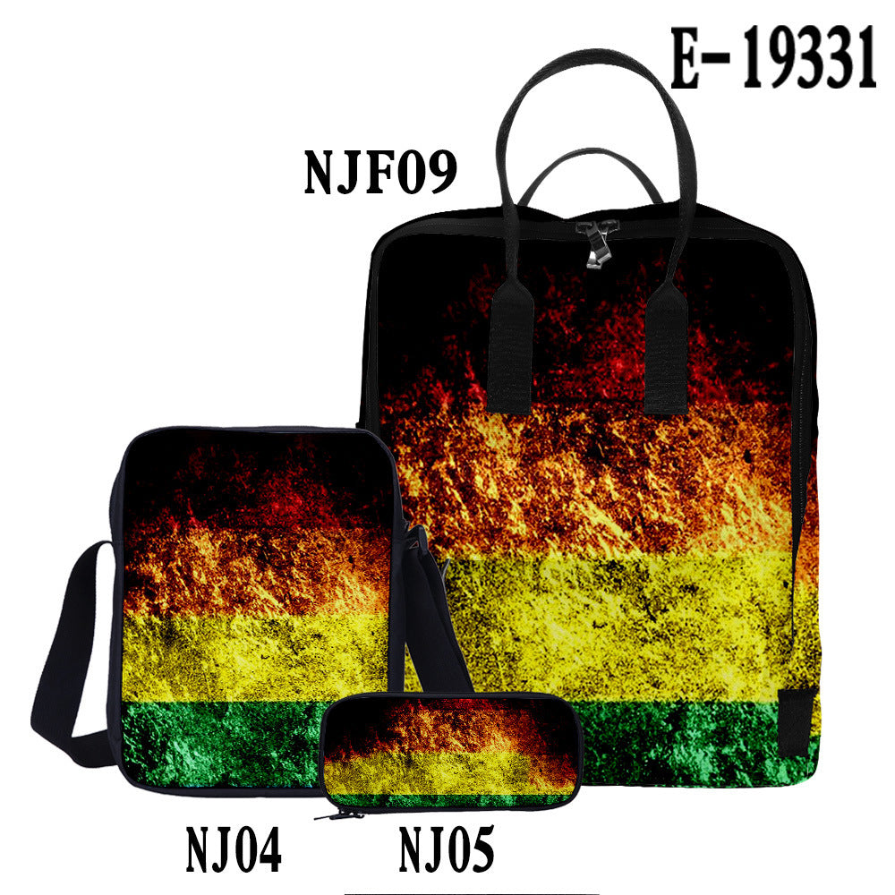 Wholesale Oxford Cloth LGBT Backpack Three-piece Set
