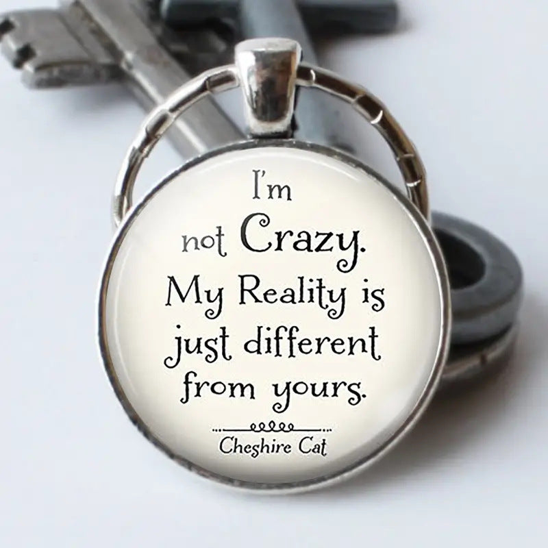 Wholesale Inspirational Phrases Time Gem Metal Keychain