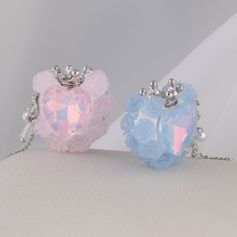 Wholesale Color Changing Love Zircon Crown Soft Ceramic Diamond Ball with Straight Hole Beads