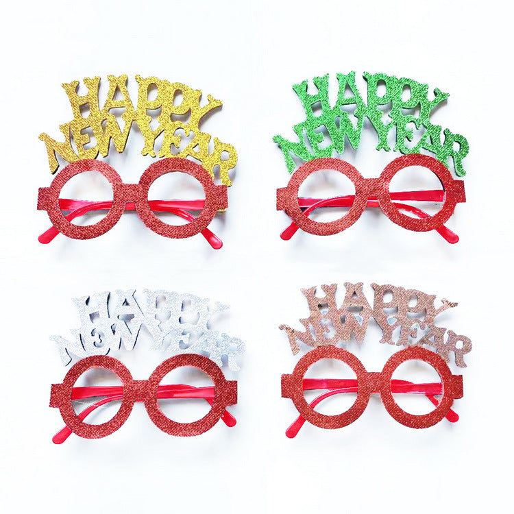 Wholesale New Christmas Decoration for Adults Kids Toys Gifts for The Elderly Snowman Antlers Creative Glasses
