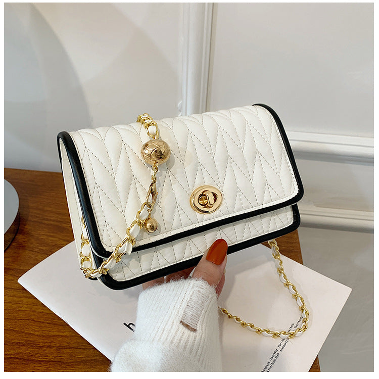 Wholesale Casual Fashion Chain Small Square Fashion Western Style Crossbody Solid Color Shoulder Bag
