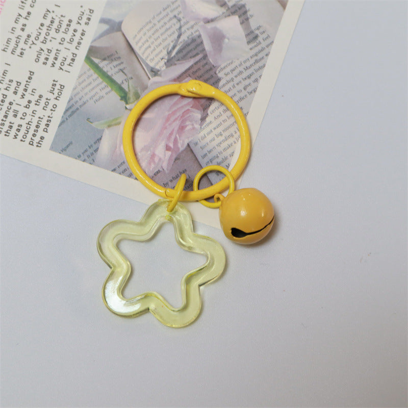Wholesale Acrylic colorful five-pointed star key chain