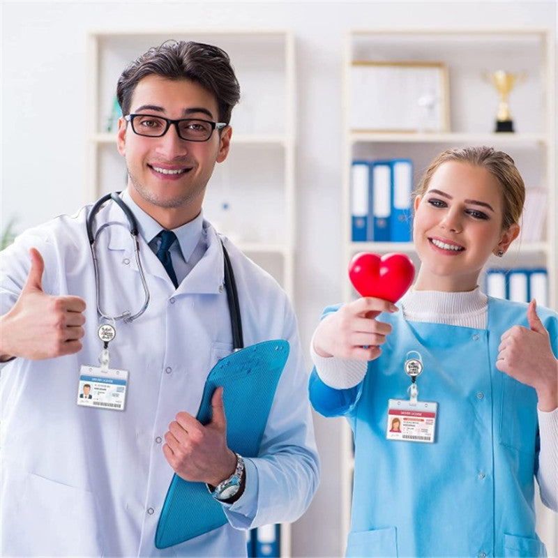 Wholesale Badge Reels ABS Doctor Nurse Carabiner Retractable Keychain