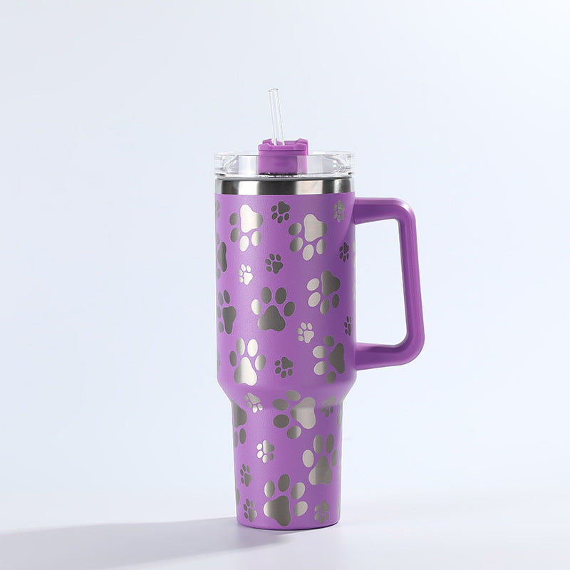 Wholesale Tumbler Ice Bullies Cup  Laser Cat Claw Vacuum Cup Straw Cup 40OZ Car Cup Ice Cup