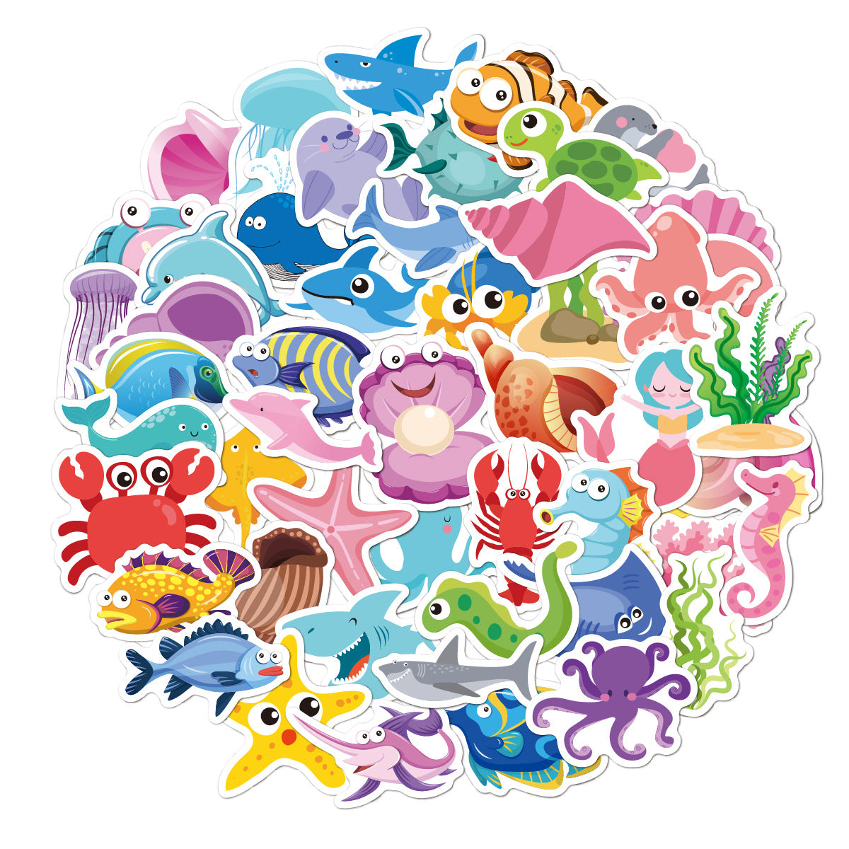 Wholesale 50pcs/pack Small Cute Cartoon Graffiti Stickers with Adhesive Stickers