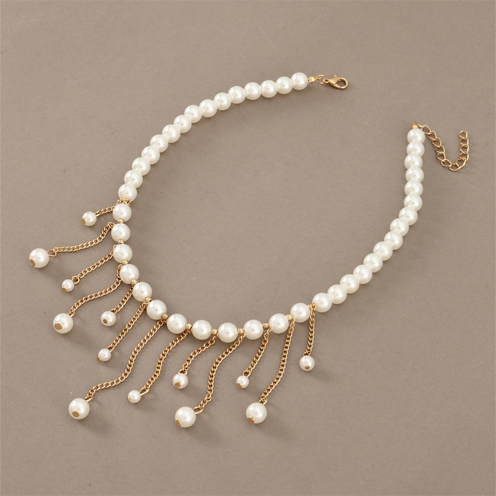 Wholesale Long Chain Tassel Pearl Necklace