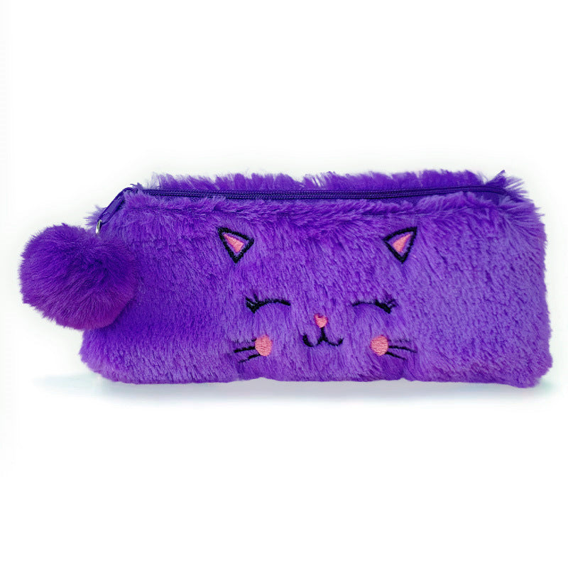 Wholesale Cartoon Plush Kitten Pen Bags