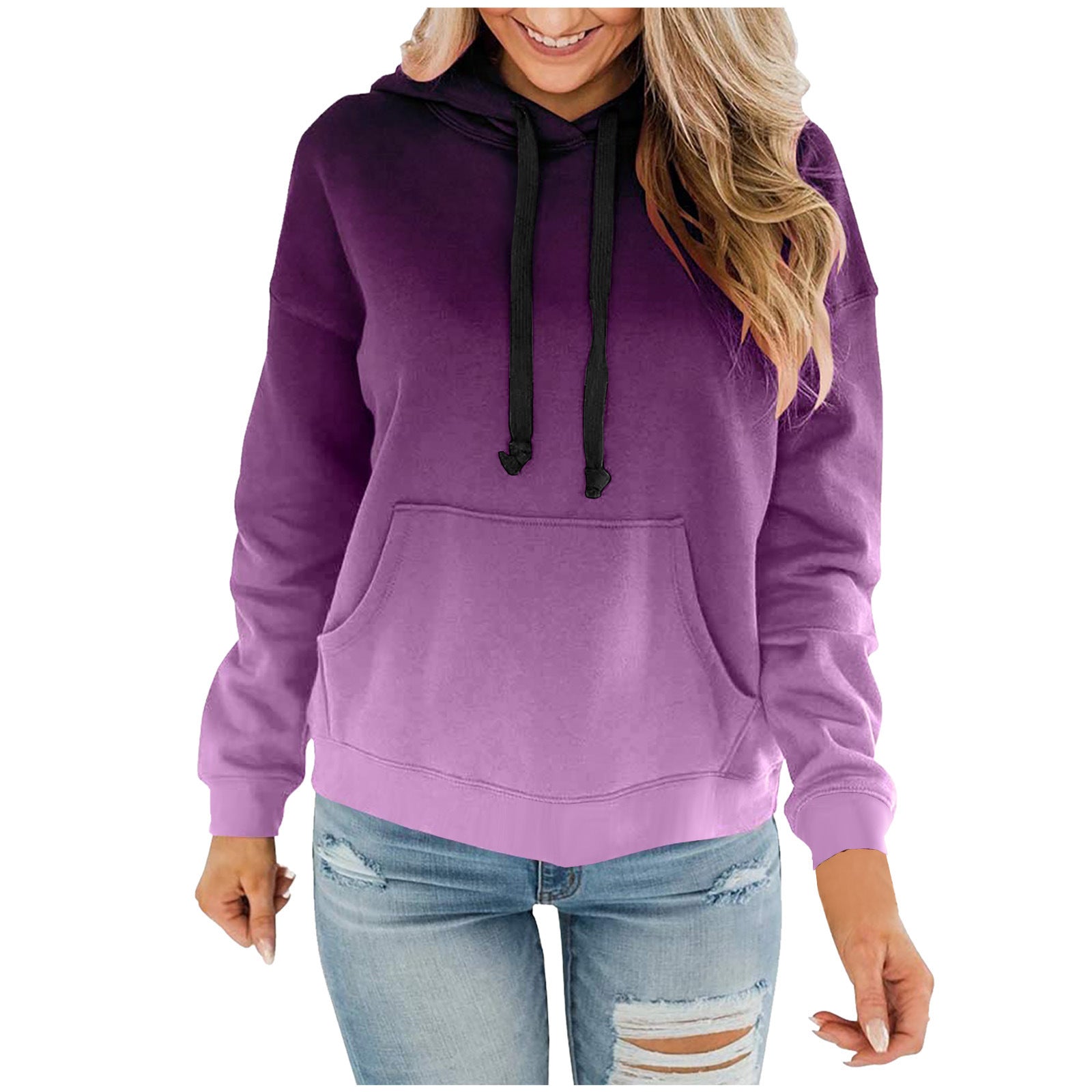 Wholesale Polyester Plush Casual Hoodie Jackets and Tops