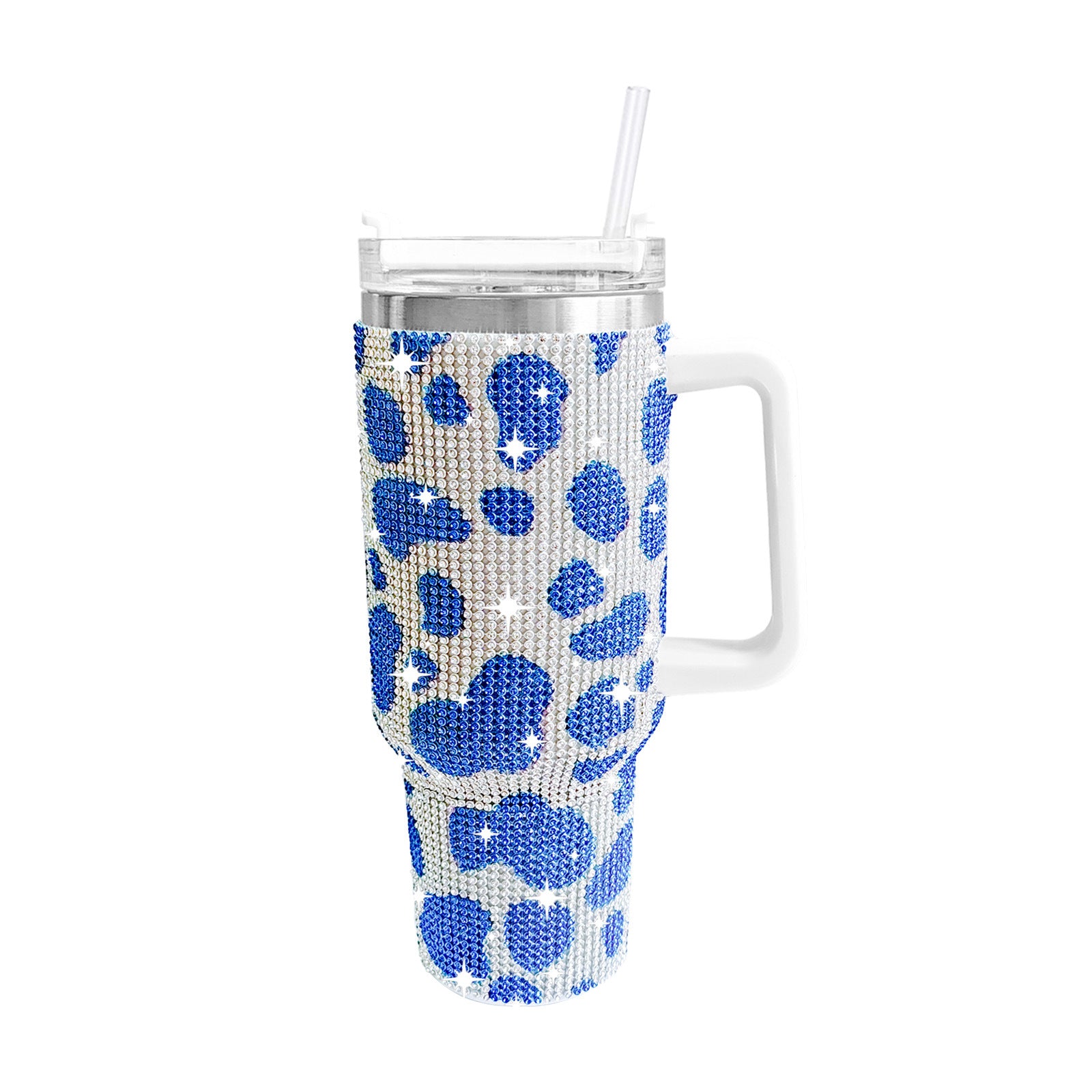 Wholesale Tumbler Ice Bullies Cup  Diamond Cow Print Leopard Print 40oz Stainless Steel Ice Bullies Cup