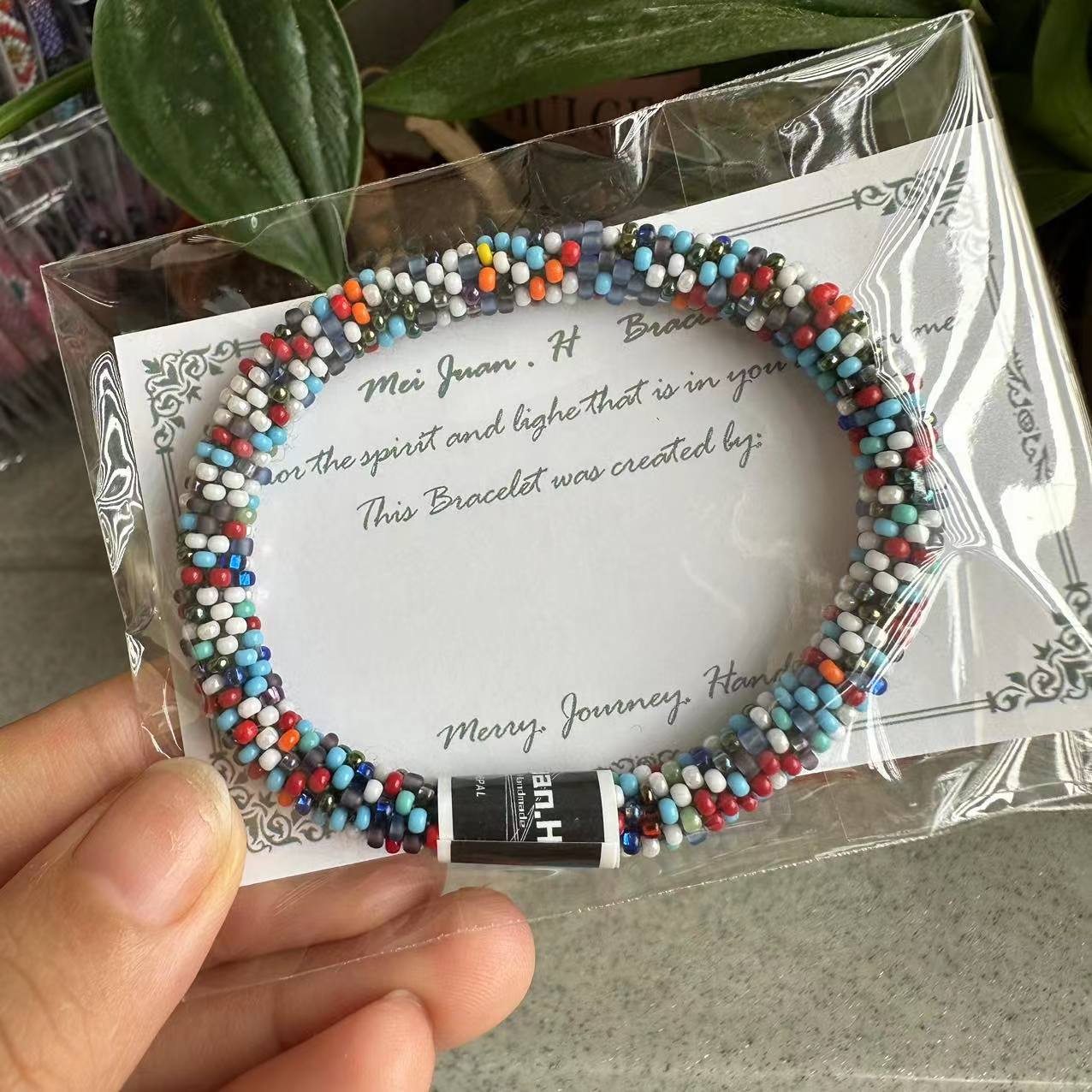 Wholesale Hand-woven Japanese Essential Oil Diffuser Beads Nepal Bracelet