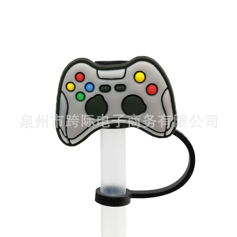 Wholesale 10pcs Game Style Straw Cap Silicone Dust Plug Cute Anime Party Casual Decorations