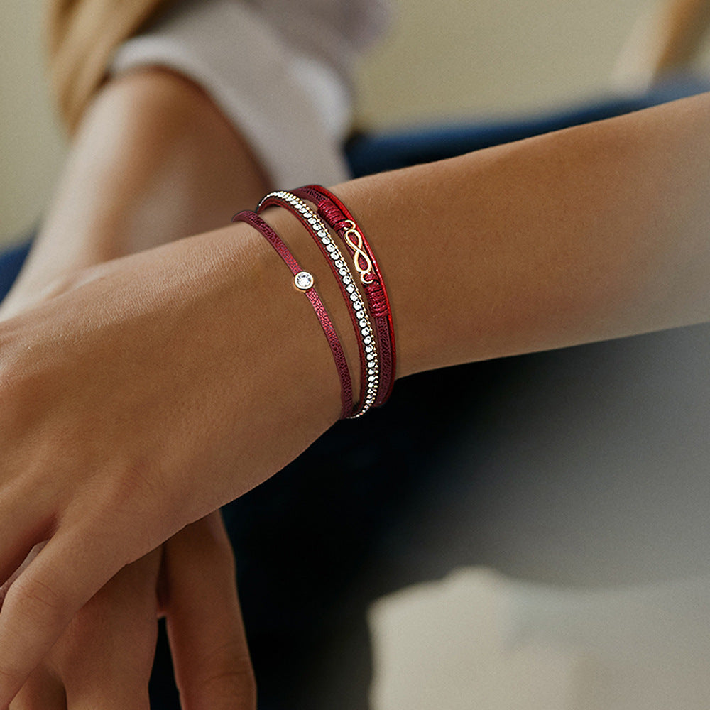 Wholesale 8-shaped Bohemian diamond magnetic bracelet