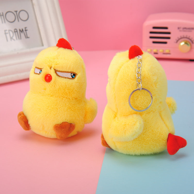 Wholesale of Cute Yellow Chicken Plush Doll Pendants and Keychains