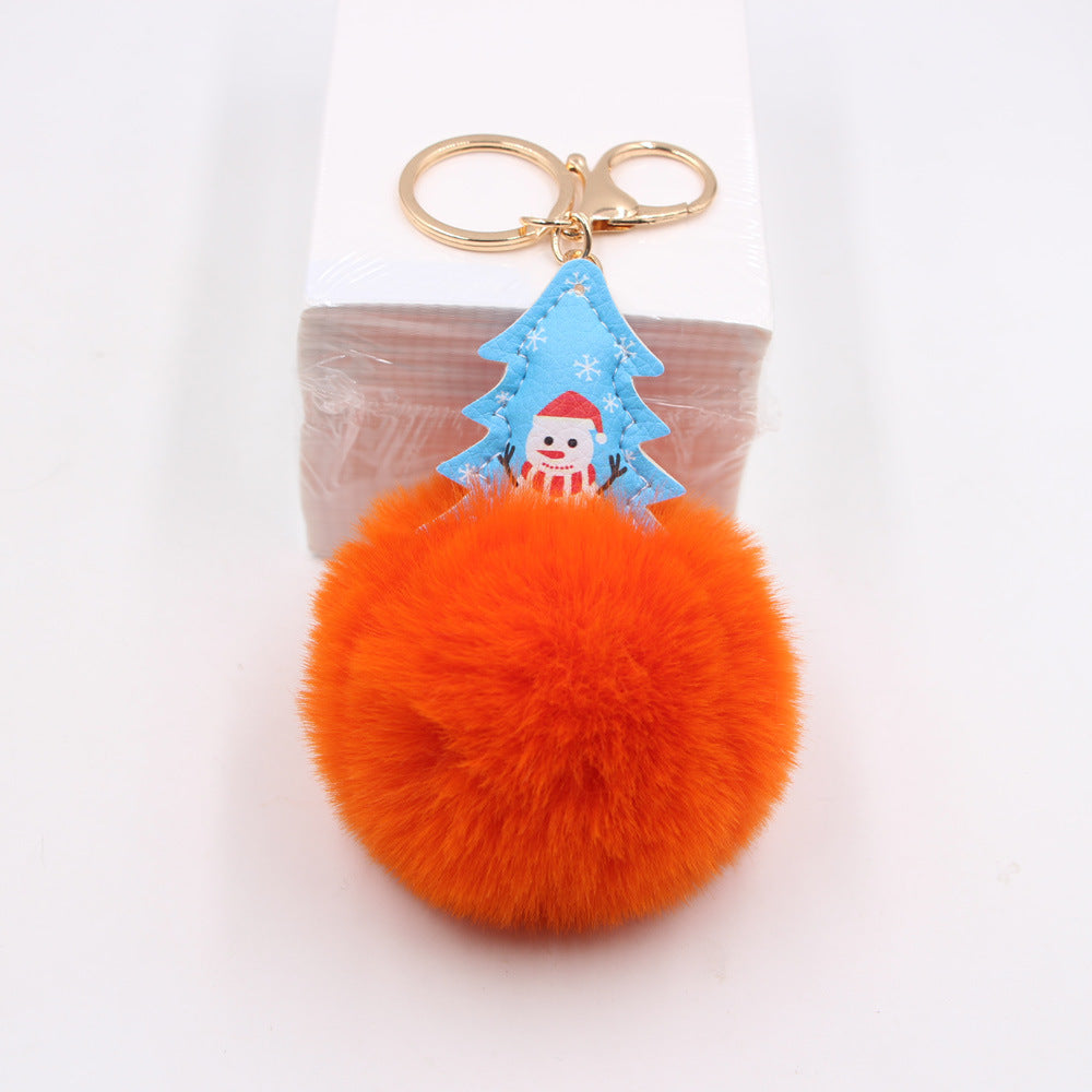 Wholesale Christmas Fur Ball Keychain