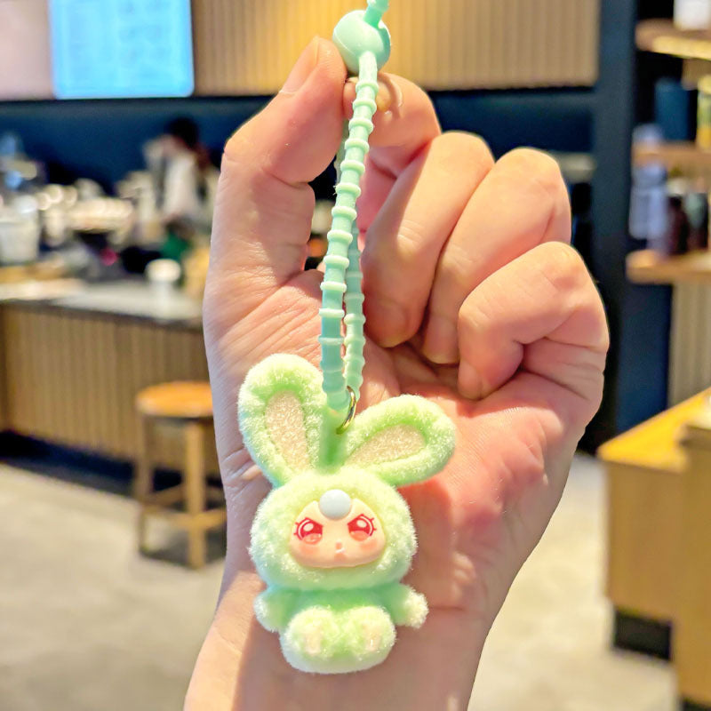 Wholesale Cute flocking doll desktop car decorative ornaments keychain